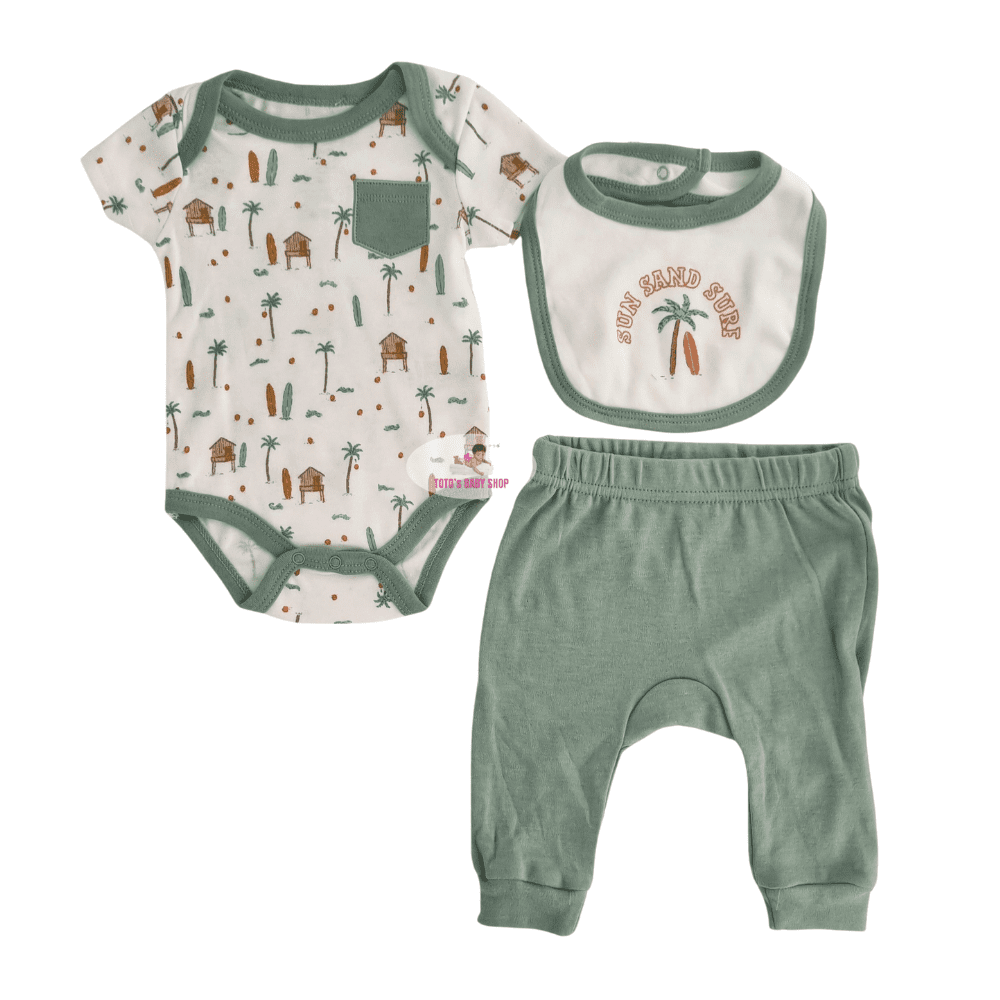 12_17_46-6 Boy 3 pc set (body suit+pant+bib) 2304 - Image 1