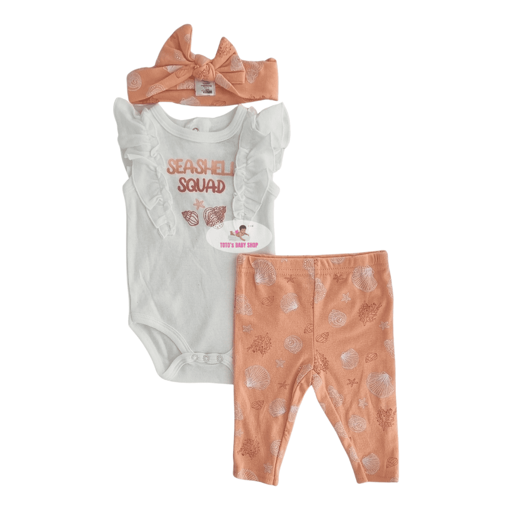 12_21_11-6 Girl 3 Pc set (body suit+pant+headband) 2306 - Image 1