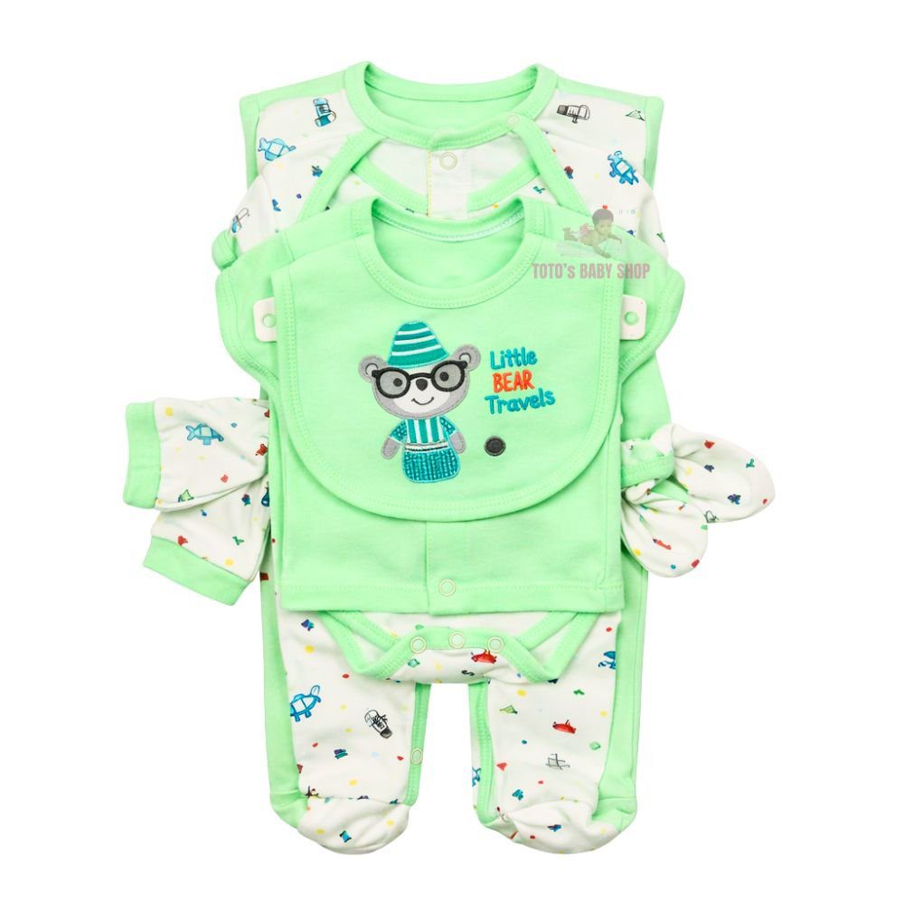 receiving-mint 8 Pc Newborn Cotton Receiving Set - Image 1